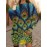 Plus Size Women's 3D Printed Peacock Sweater - Turquoise Turquoise Blue Green Turquoise Yellow Pink Multicolor Oversized H-Line Silhouette, Winter Warm Long Sleeve Crew Neck Casual Pullover, Machine Washable All-Season Blouse (No