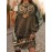 Women' Plus Size 3D Owl Print Sweater Dress - Oversized Loose Fit H-Line Silhouette, Owl Perched on Branches Full-Length Dress Suitable for Winter Parties, Christmas & for Halloween Costumes (Machine Washable)