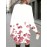 Plus Size Women'S Autumn Winter Hoodie Bodycon Dress | White Base with Pink Rose Petal Scattered Pattern, Sweet Romantic Style, Slim Fit, Long Sleeve, Pullover, Midi Length, Crew Neck, Casual Date Versatile Comfortable