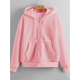 (017# Women's Fashion Zipper Hoodie, Printed Design Women's Hoodie, Women's Autumn Winter Zipper Hoodie, Streetwear, Autumn Outfit, Printed Design, Drawstring Hoodie, Soft Fabric, Comfortable Fit, Zipup Hoodie, Pullover Hoodie, Fashion Enthusiast, U
