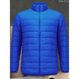 Men's & Women's Unisex Winter Jacket with Hood & Fill - Lightweight Windproof Outer/Inner Storage Pockets, Collar, Front/Back Zipper - Large Size Winter Coat for Cold Weather (Machine Washable) - Casual Outerwear for both sexes