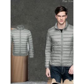 Men's & Women's Unisex Winter Jacket with Hood & Fill - Lightweight Windproof Outer/Inner Storage Pockets, Collar, Front/Back Zipper - Large Size Winter Coat for Cold Weather (Machine Washable) - Casual Outerwear for both sexes