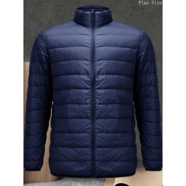 Men's & Women's Unisex Winter Jacket with Hood & Fill - Lightweight Windproof Outer/Inner Storage Pockets, Collar, Front/Back Zipper - Large Size Winter Coat for Cold Weather (Machine Washable) - Casual Outerwear for both sexes