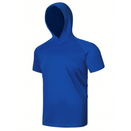 10-Pack Men'S Storm-Ready Hooded Tees | PolyMicro Mesh Tech, Crew Neck, Breathable Performance Shirts for Gym, Running, Hiking - Moisture-Wicking