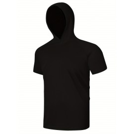 10-Pack Men'S Storm-Ready Hooded Tees | PolyMicro Mesh Tech, Crew Neck, Breathable Performance Shirts for Gym, Running, Hiking - Moisture-Wicking