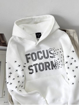 Creative American letter  printed hoodie high street sweatshirt design loose and lazy long sleeve top for men and women, Couple outfit