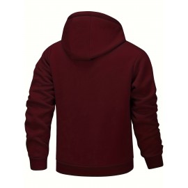 Men'S Fleece Lined Hooded Anorak | Thermal Winter Jacket, New Warm Windbreaker, Four-Season Cold Weather Coat, Regular Fit, Fabric
