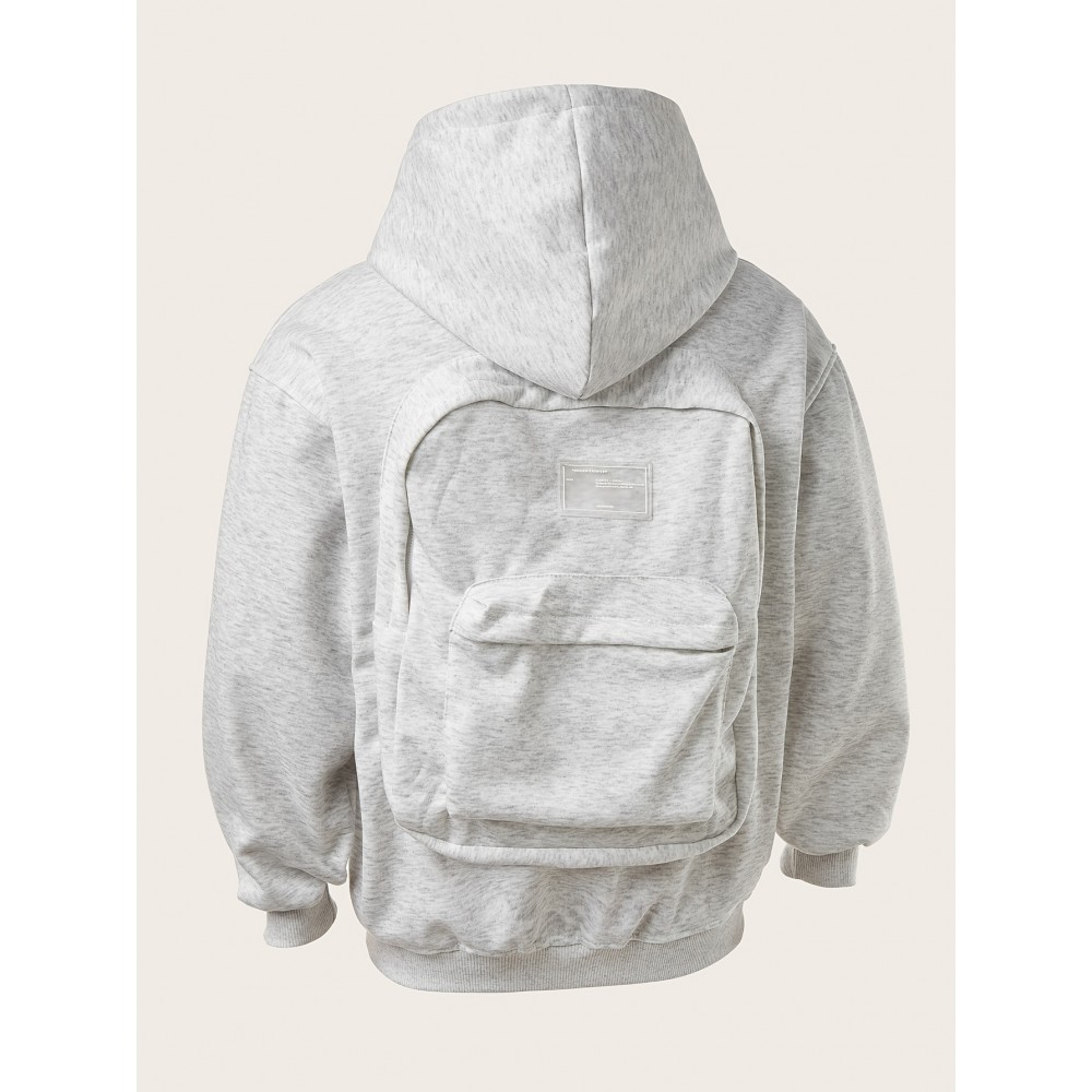 Unisex Creative Hoodie with Backpack, Backpack Hoodie, Sweatshirt with Pockets, Outdoor, Daily Wear, Sport, Backpack Can Bear A Maximum Weight Of 300 Pounds