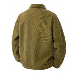 Pearson OBM Autumn/Winter New Men's Vintage Corduroy Workwear Jacket, Trend Texture Versatile Outer Coat for Stylized Gentlemen
