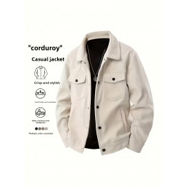 Pearson OBM Autumn/Winter New Men's Vintage Corduroy Workwear Jacket, Trend Texture Versatile Outer Coat for Stylized Gentlemen