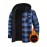 Trendy Men's Plaid Hooded Jacket - Thick Warm, Windproof & Cold-Resistant, Slim Fit, Vintage Style, Black & Red Geometric Pattern, Single-Breasted Button Front, Long Sleeve, Casual & Versatile for Winter Outings, Casual Winter Wear