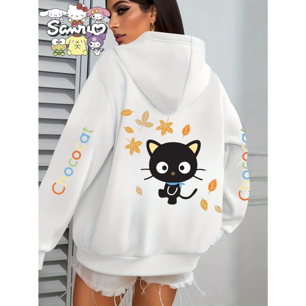 Sanrio Anime Characters Hoodie - Kawaii Pop Culture Streetwear, Cozy Oversized Unisex Sweatshirt with Pockets, Women's & Men's Cute Character Jacket for Year-Round