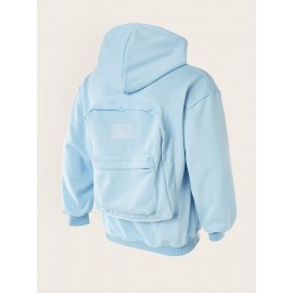 Unisex Creative Hoodie with Backpack, Backpack Hoodie, Sweatshirt with Pockets, Outdoor, Daily Wear, Sport, Backpack Can Bear A Maximum Weight Of 300 Pounds